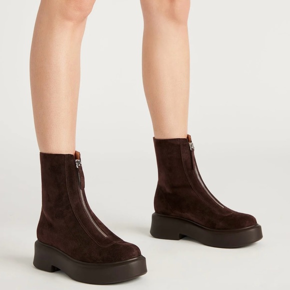 Steve Madden Dark Brown Ankle Booties - Picture 2 of 6